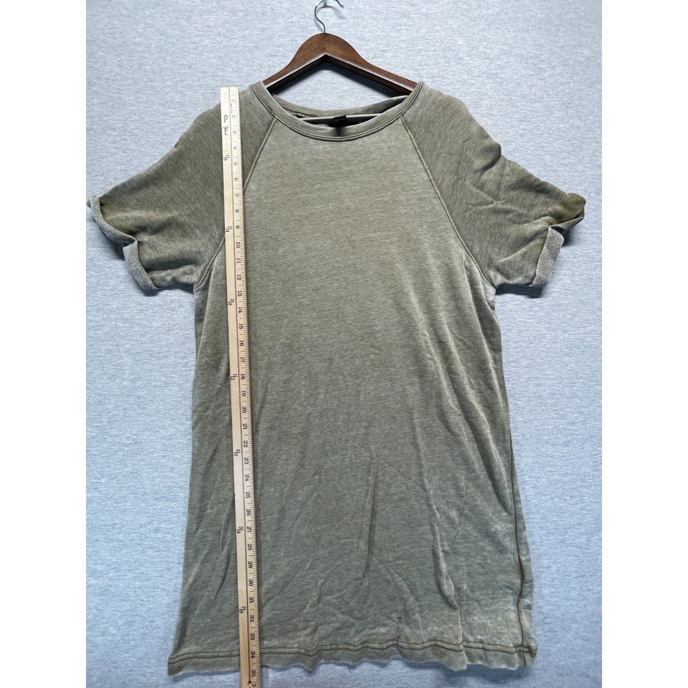 Forever 21 T Shirt Dress Womens L Olive Green French Terry Lined Raglan Sleeves - Picture 14 of 14